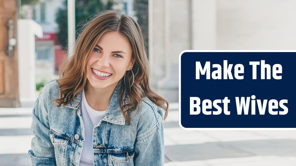 Student girl sits on the background of the university and smiling Cute young woman laughing looking at the camera web banner copy space