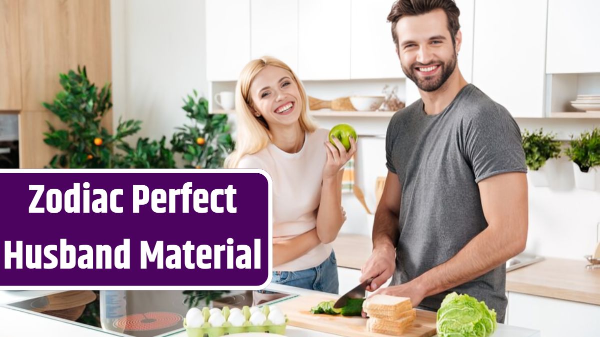 Smiling couple spending time together in the kitchen