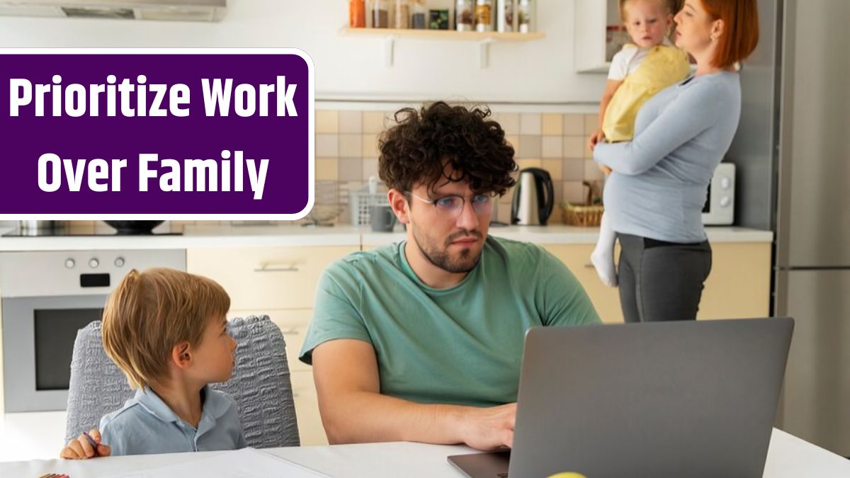 Medium shot parents working from home